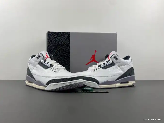 1st Kicks Shoes CT8532-106 Grey 3 Air Cement Jordan 0617
